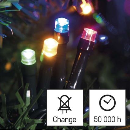 LED Vanjski Božićni lanac 120xLED/17m IP44 multicolor