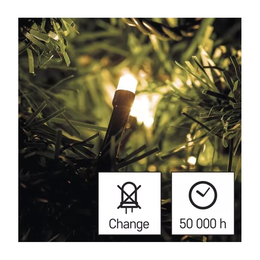 LED Vanjski Božićni lanac 120xLED/17m IP44 topla bijela