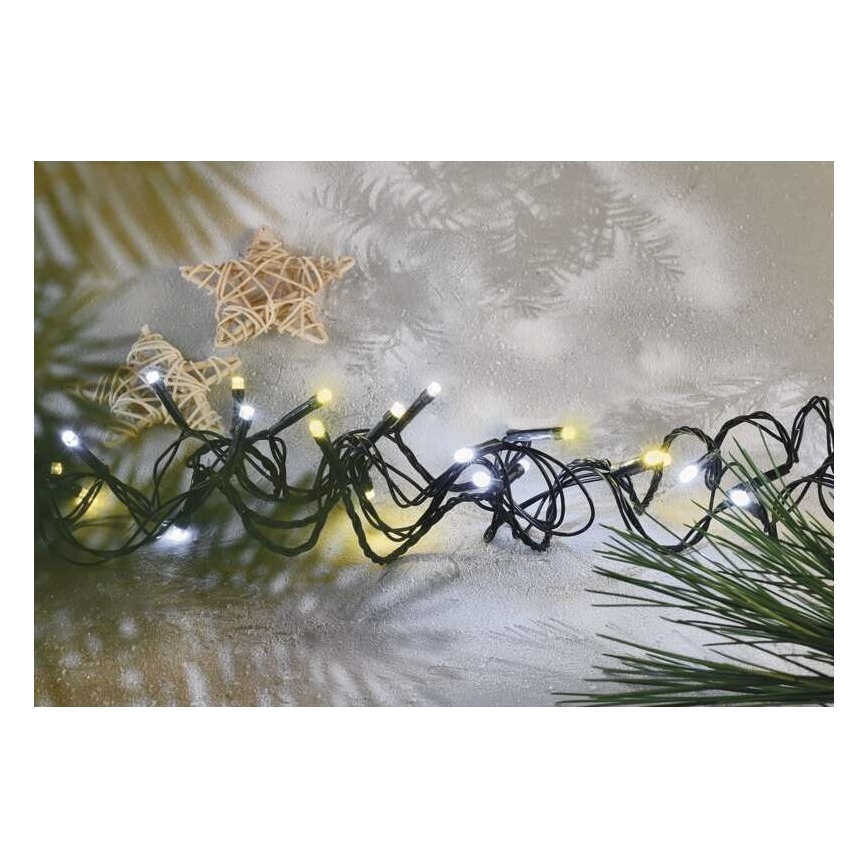 LED  Vanjski Božićni lanac 120xLED/2 funkcije 17m IP44 topla/hladna bijela