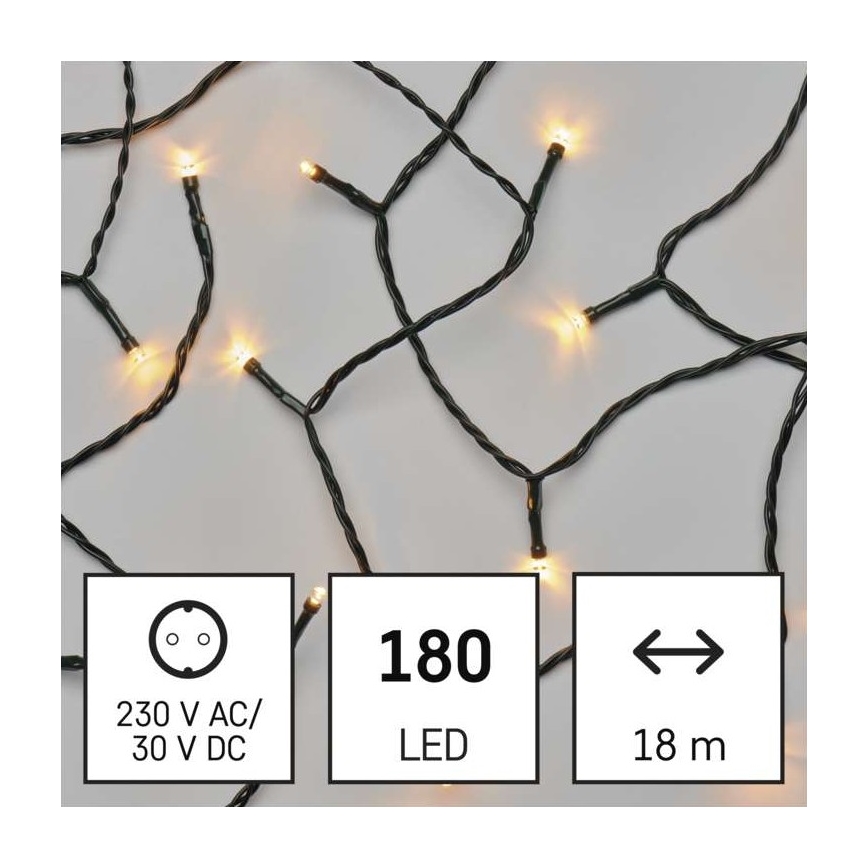 LED Vanjski Božićni lanac 180xLED/23m IP44 vintage