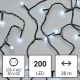 LED Vanjski Božićni lanac 200xLED/8 načina rada 25m IP44 hladna bijela