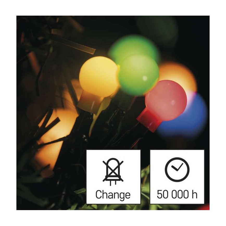 LED Vanjski Božićni lanac 200xLED/8 načina rada 25m IP44 multicolor