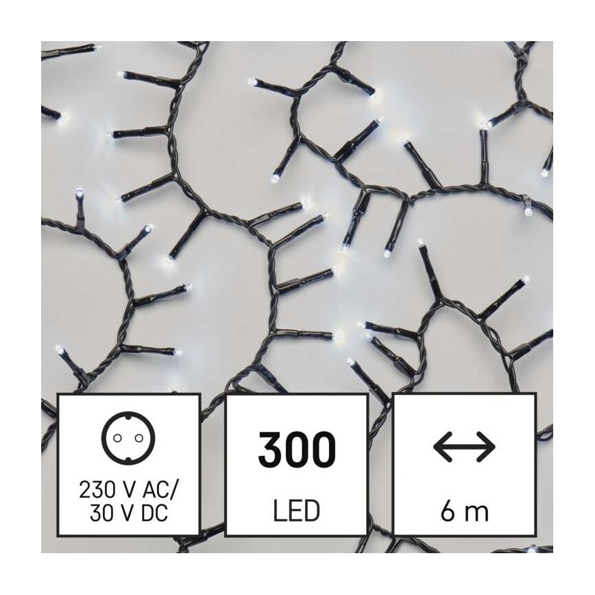 LED Vanjski Božićni lanac 300xLED/11m IP44 hladna bijela
