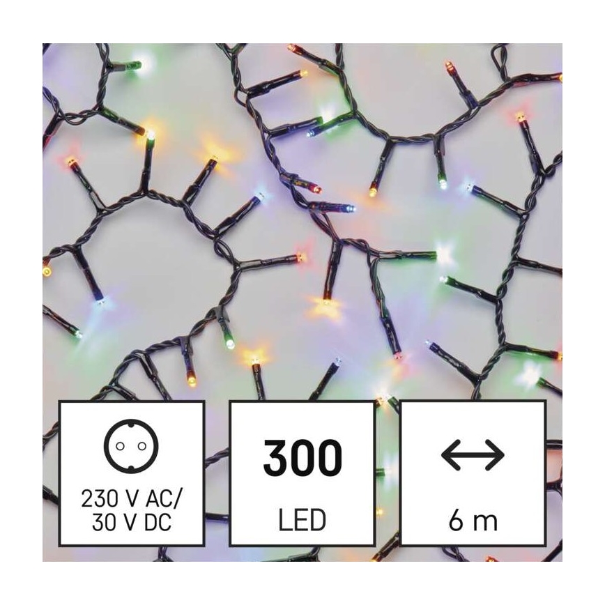 LED Vanjski Božićni lanac 300xLED/11m IP44 multicolor