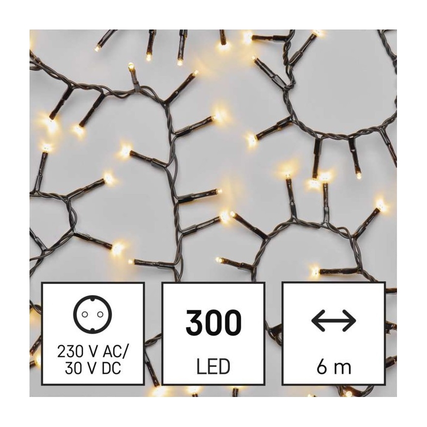 LED Vanjski Božićni lanac 300xLED/11m IP44 topla bijela