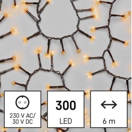 LED Vanjski Božićni lanac 300xLED/11m IP44 vintage