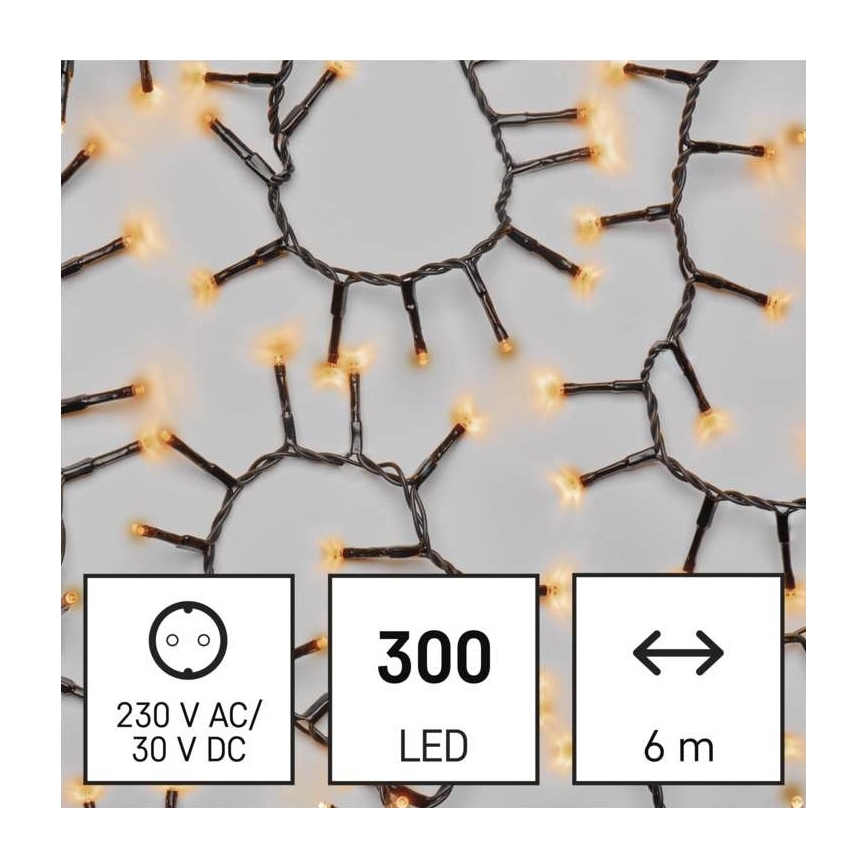 LED Vanjski Božićni lanac 300xLED/11m IP44 vintage