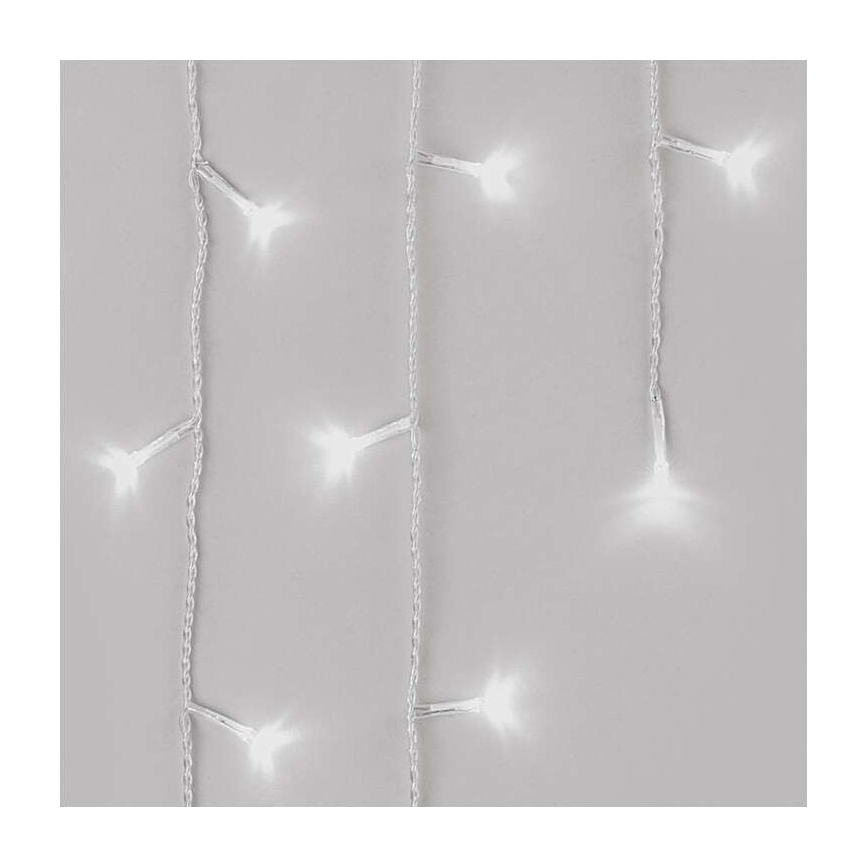 LED Vanjski Božićni lanac 300xLED/8 načina rada 10m IP44 hladna bijela + daljinski upravljač