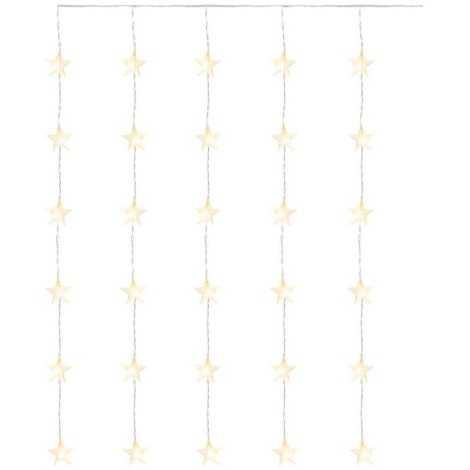 LED Vanjski Božićni lanac 30xLED/3,9m IP44 zvijezde