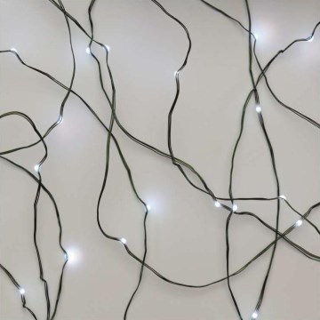 LED Vanjski božićni lanac 40xLED 9m IP44 hladna bijela