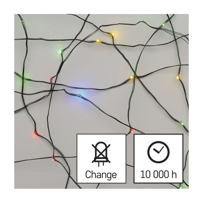 LED Vanjski Božićni lanac 40xLED/9m IP44 multicolor