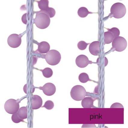 LED Vanjski Božićni lanac 40xLED/9m IP44 ružičasta