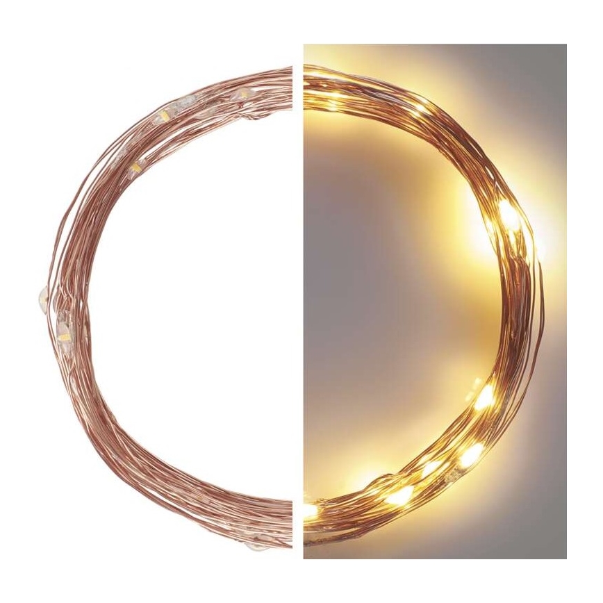 LED Vanjski Božićni lanac 40xLED/9m IP44 topla bijela