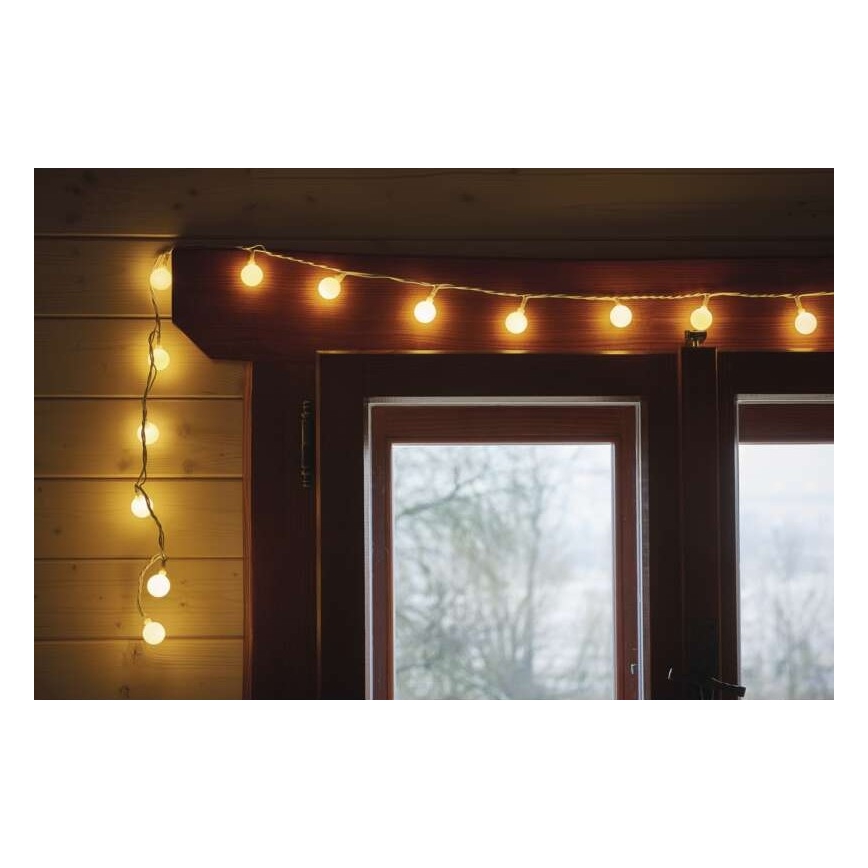 LED Vanjski Božićni lanac 40xLED/9m IP44 topla bijela