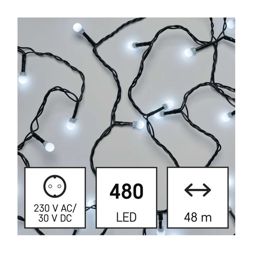 LED Vanjski Božićni lanac 480xLED/53m IP44 hladna bijela