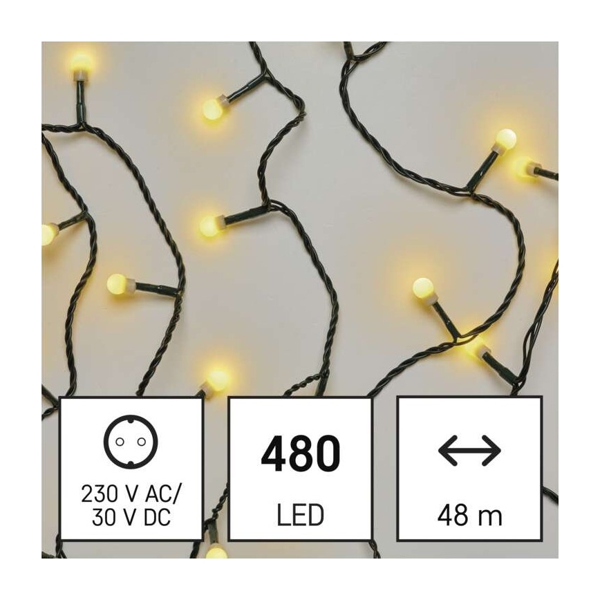 LED Vanjski Božićni lanac 480xLED/53m IP44 topla bijela