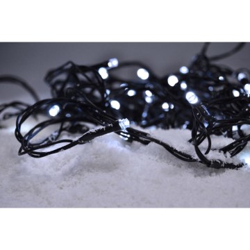 LED Vanjski božićni lanac 500xLED/8 funkcija IP44 55m hladno bijela