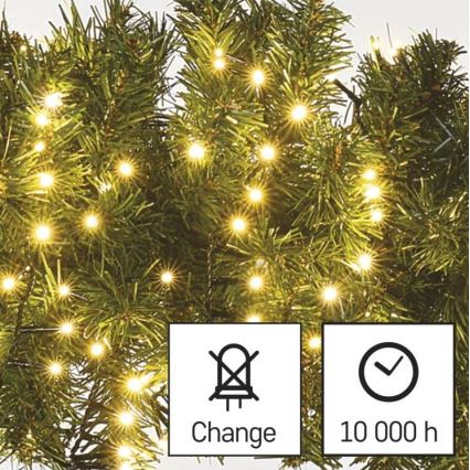 LED Vanjski Božićni lanac 600xLED/17m IP44 topla bijela