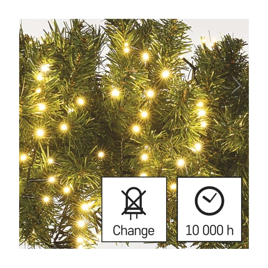 LED Vanjski Božićni lanac 600xLED/17m IP44 topla bijela