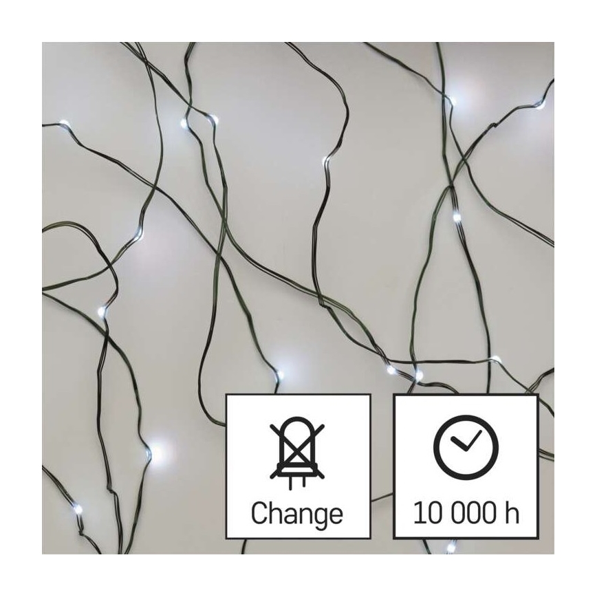 LED Vanjski Božićni lanac 75xLED/12,5m IP44 hladna bijela