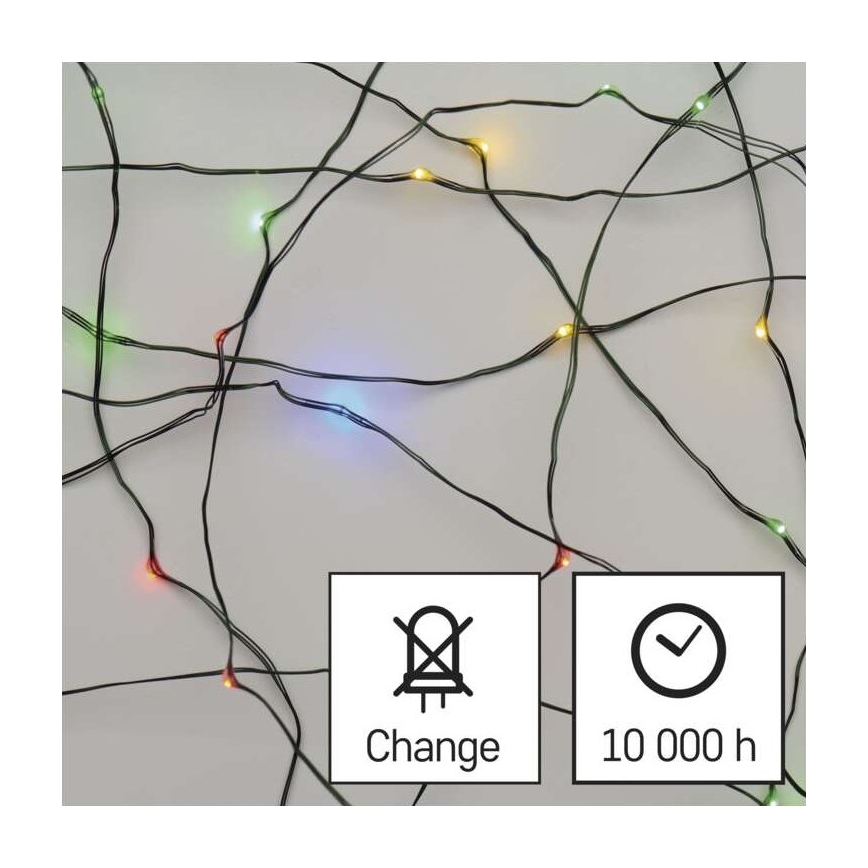 LED Vanjski Božićni lanac 75xLED/12,5m IP44 multicolor