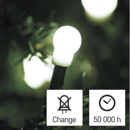 LED Vanjski Božićni lanac 80xLED/13m IP44 hladna bijela