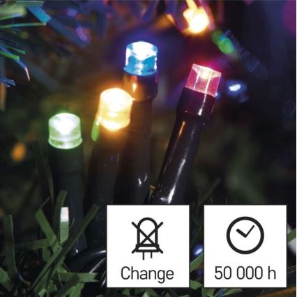 LED Vanjski Božićni lanac 80xLED/13m IP44 multicolor