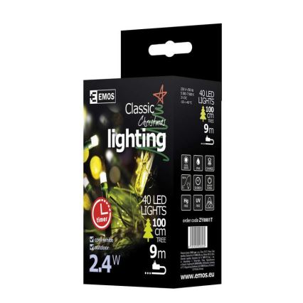 Vanjski Božićni lanac CHAIN 4m 40xLED IP44