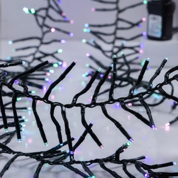 LED vanjski božićni lanac CLUSTER 768xLED/8 funkcija 9 m IP44 topla bijela