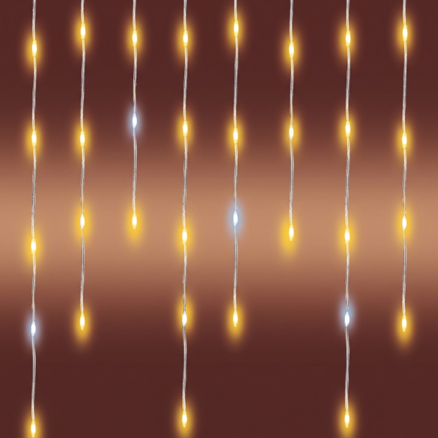 LED vanjski božićni niz 1200xLED/230V 25x0,56 m IP44 topla bijela/hladna bijela
