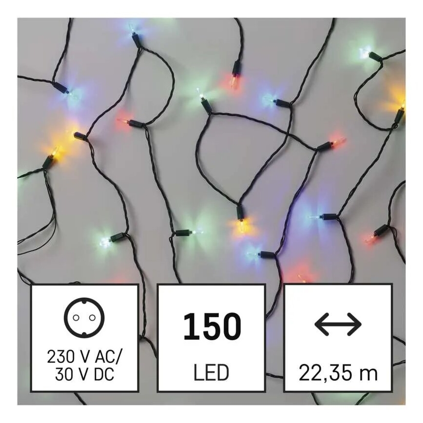 LED vanjski božićni niz 150xLED/27,35m IP44 višebojni