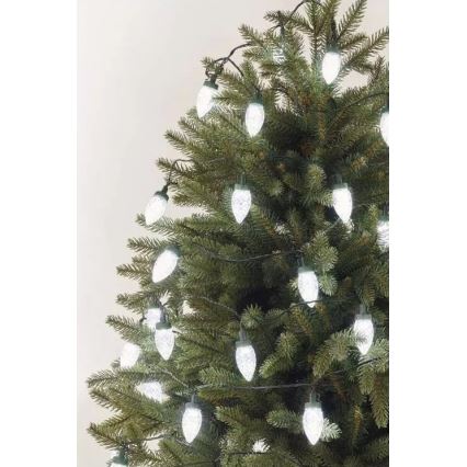 LED vanjski božićni niz 50xLED/8 funkcija 14,8 m IP44 hladno bijela