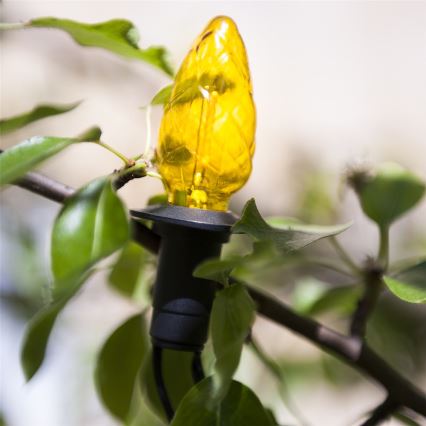 LED vanjski božićni niz CONE FILAMENT 20xE10 19m u boji/topla bijela IP44, Proizvedeno u Češkoj