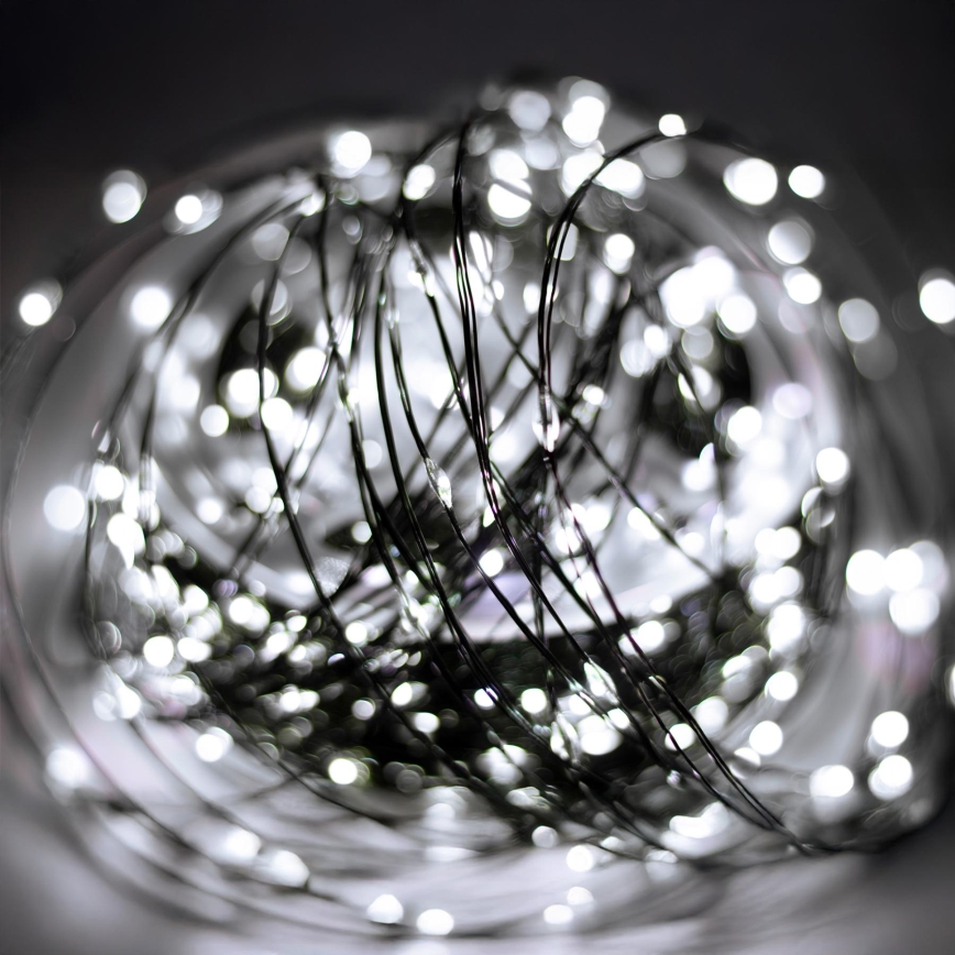 LED vanjski božićni svjetlosni lanac 1500 LED/230 V 8 funkcija 153 m IP44 hladno bijela + daljinski upravljač