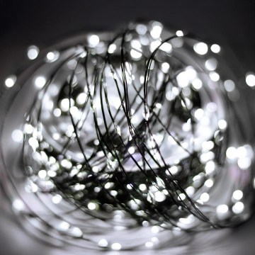LED vanjski božićni svjetlosni niz 1000xLED/230V 8 funkcija 53 m IP44 hladno bijela + daljinski upravljač