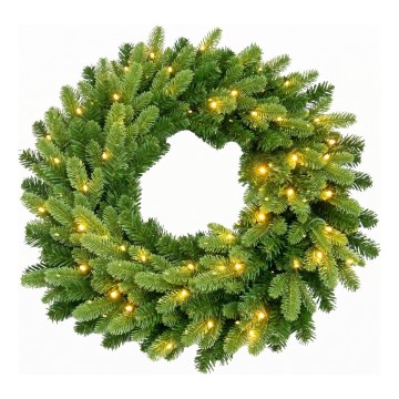 LED Vanjski božićni vijenac 50xLED/3xAA 8 funkcija Ø 60 cm toplo bijelo