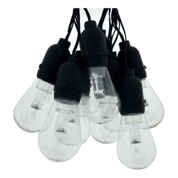LED vanjski dekorativni lanac 10xLED/0,15W/230V 3,8 m IP44 crna