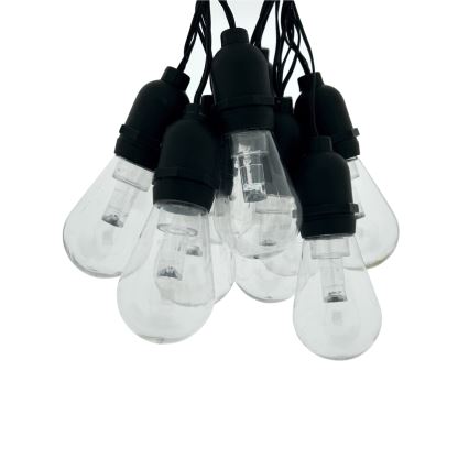 LED vanjski dekorativni lanac 10xLED/0,15W/230V 3,8 m IP44 crna