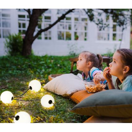 LED Vanjski dekorativni lanac 10xLED/0,8W/230V IP67 2500K 7,7 m