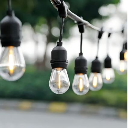 LED Vanjski dekorativni lanac 20xE27/1W/230V 10 m IP65 crna