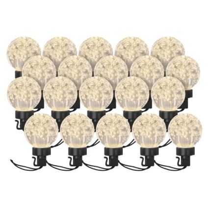 LED Vanjski dekorativni lanac 20xLED/12,6m IP44 toplo bijela