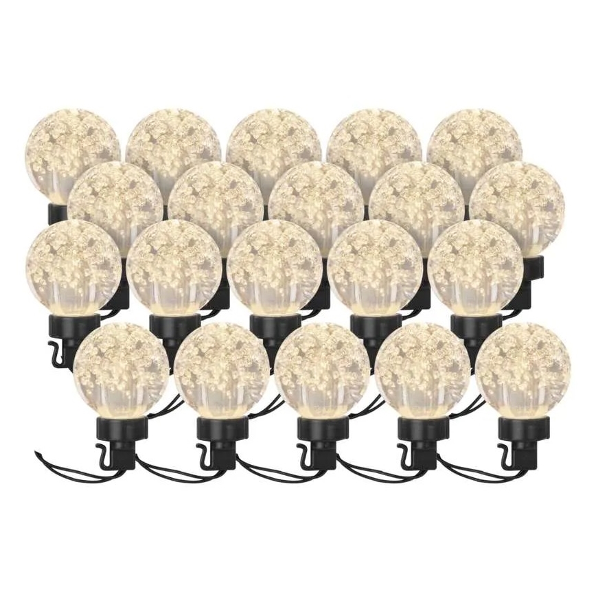 LED Vanjski dekorativni lanac 20xLED/12,6m IP44 toplo bijela
