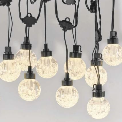 LED Vanjski dekorativni lanac 20xLED/12,6m IP44 toplo bijela
