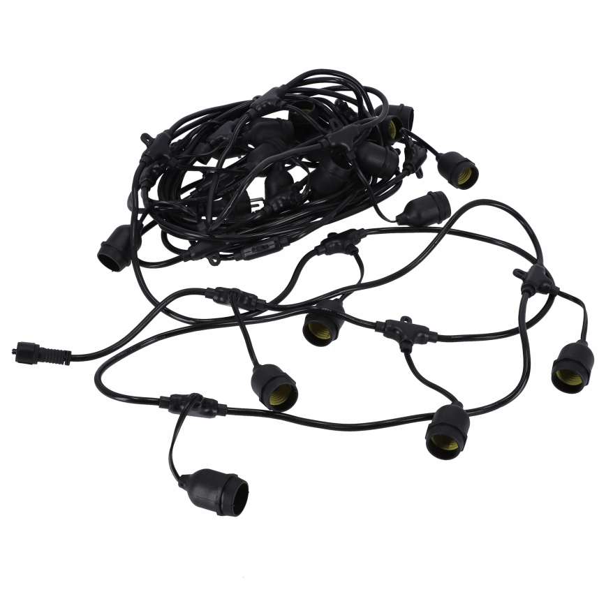 LED vanjski dekorativni lanac 30xE27/1W/230V 16,44 m IP44 crna