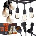 LED vanjski dekorativni niz 10xE27/1W/230V 6,44 m IP44 crna