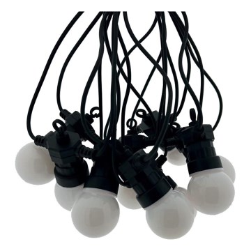 LED vanjski dekorativni niz 10xLED/0,36W/230V 4,5 m IP44 crna