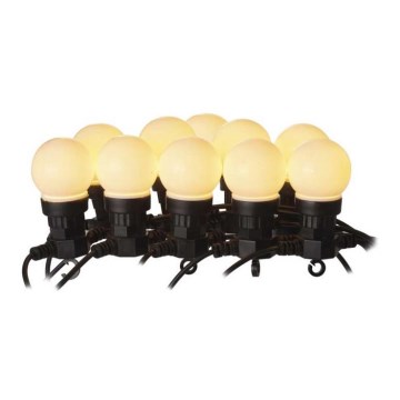 LED vanjski dekorativni niz 10xLED/10m IP44 bijela