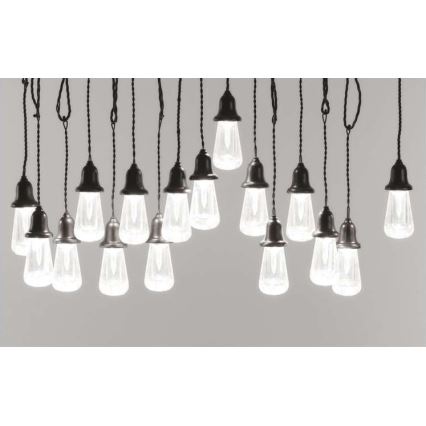 LED vanjski dekorativni niz 16xLED 8,6m IP44 hladno bijela