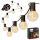 LED vanjski dekorativni niz 20xE12/1W/230V 20 m IP65 crni