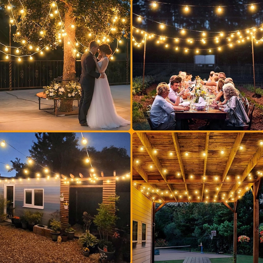 LED vanjski dekorativni niz 20xE12/1W/230V 20 m IP65 crni